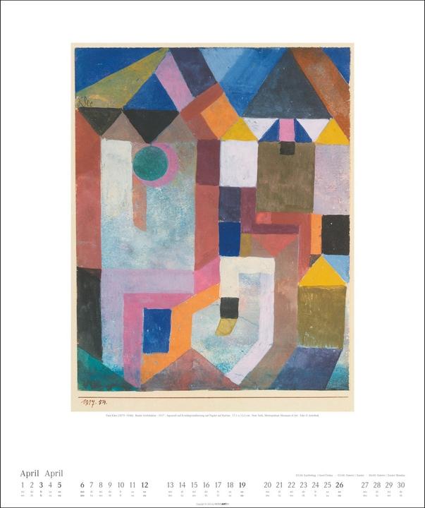 Produktbild Paul Klee Kalender 2026 (46 x 55 cm, Deutsch, Englisch)
