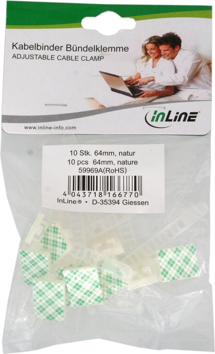 Actual product image InLine Cable tie Bundle clamp (Plastic cable ties, 94 mm, 10 pcs.)