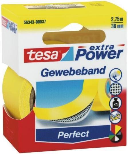 Actual product image tesa EXTRA POWER PERFECT fabric tape, fabric-reinforced duct tape (38 mm)