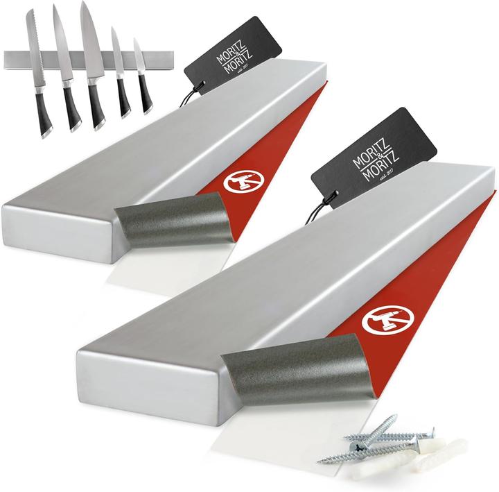 Moritz & Moritz 2-teiliges magnetisches Messerleisten-Set