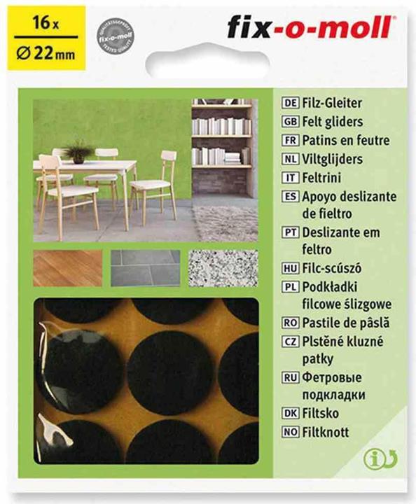 Fix-o-moll Filzgleiter (Filzgleiter, 16 Stück)