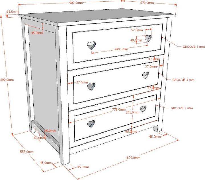 Image du produit Vipack Wickelkommode Amori