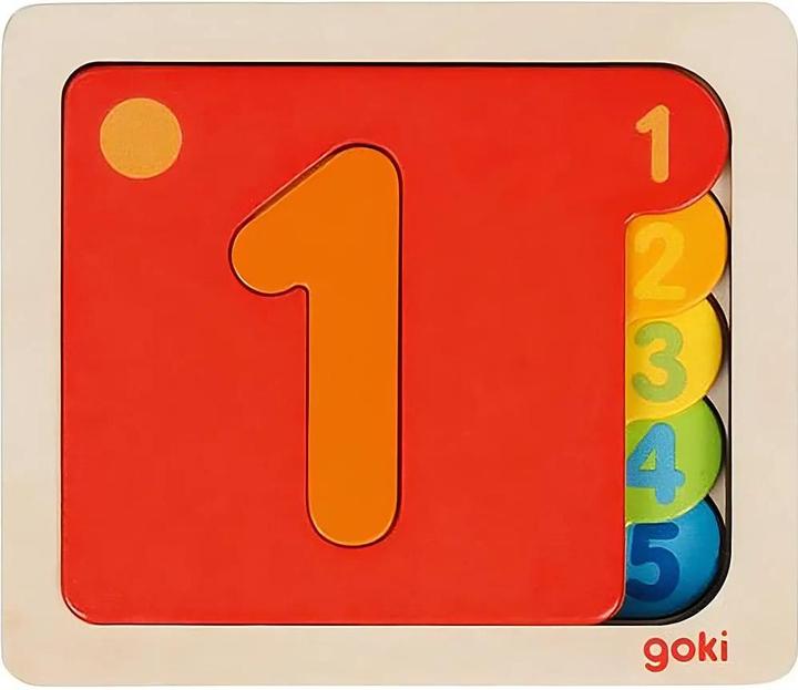 Actual product image Goki Layer puzzle numbers (10 pieces)