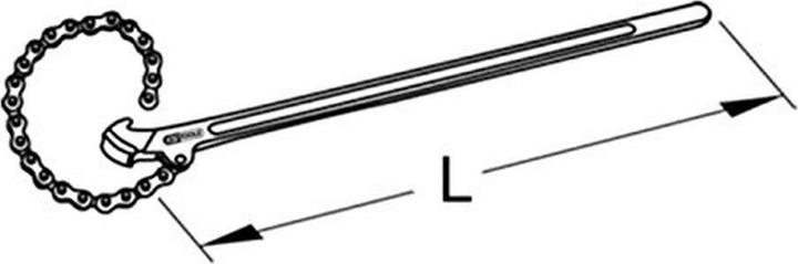 Produktbild KS Tools BRONZEplus Kettenrohrzange, funkenfrei, leichte Ausführung, Ø 50 mm (600 mm)