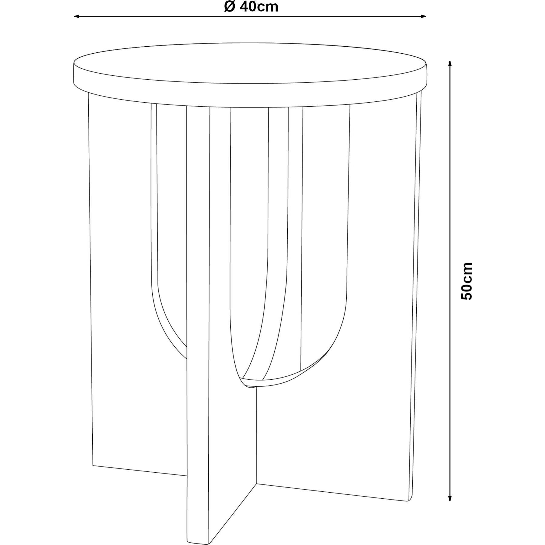 Thumbnail - En.Casa, Couchtisch + Beistelltisch, Beistelltisch Kysdajore 50x40 cm Graublau (Ø 50 x 40 cm)