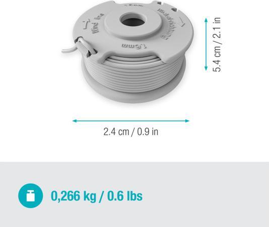Actual product image Gardena Ersatzfadenspule für Artikel 14704 (Weed whacker, Trimmer line + line spool)