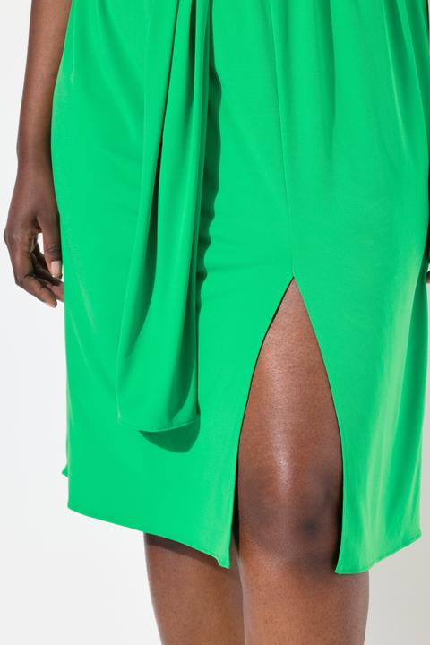 Produktbild Ulla Popken Midikleid, drapiert, Oversized, V-Ausschnitt, Halbarm (46, 48)