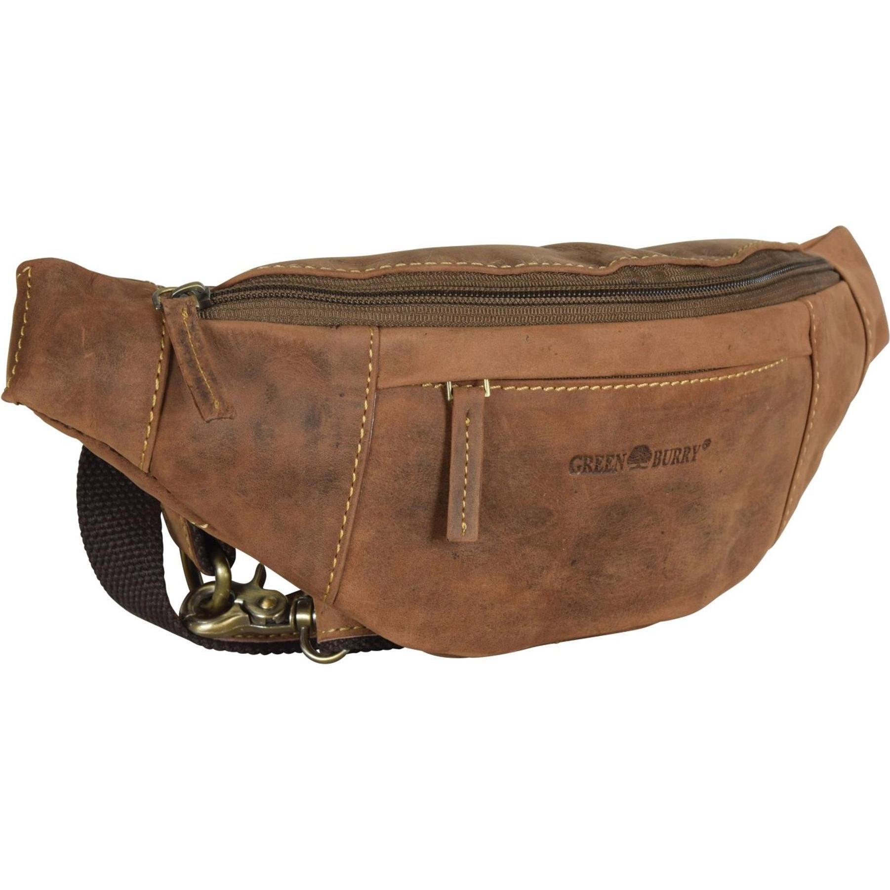 Thumbnail - Greenburry, Bauchtasche, Vintage Gürteltasche Leder 36 cm, Braun