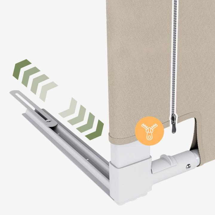 Image du produit Tulano Sicherheitsgeländer für Bett 180cm Abdeckung 48 Beige