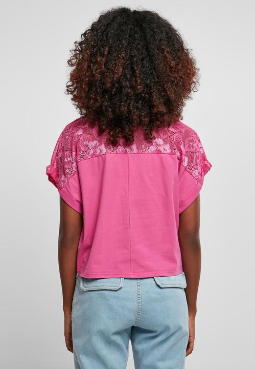 Actual product image Urban Classics Ladies Short Oversized Lace Tee - 12492 (XL)