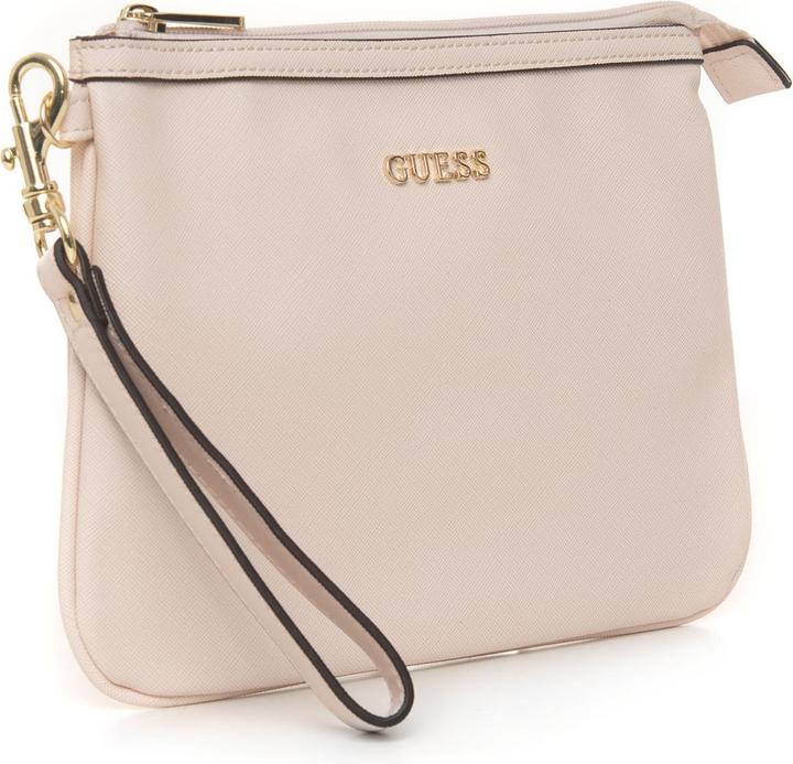 Guess Vanille, Synthetic Leather, Textile Bag, Toiletry, Ivory, PWVANIP210