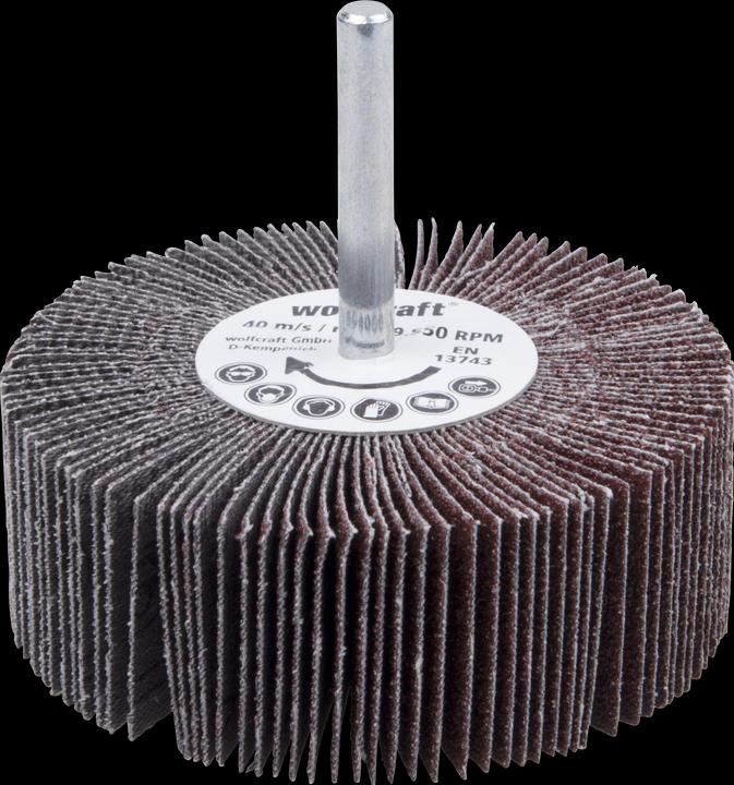 Produktbild wolfcraft wolfcraft 1 Fächerschleifer S=6mm K60 ø80x30mm (60)