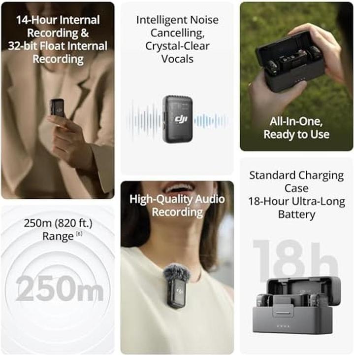 Actual product image DJI Mic 2 (2 TX + 1 RX + Charging Case)
