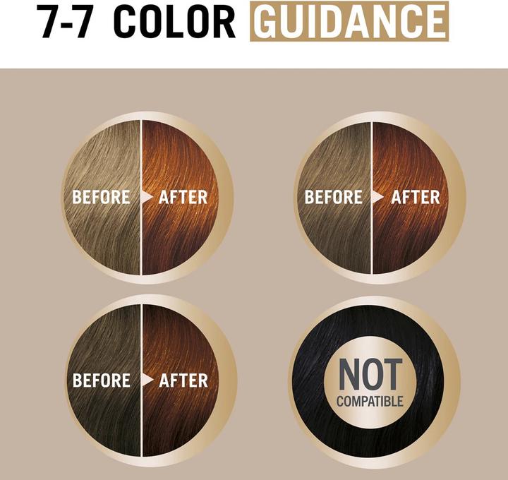 Actual product image Schwarzkopf Creme Supreme Hair Color Shade 77 Copper Dark Blonde (Fair-haired man)