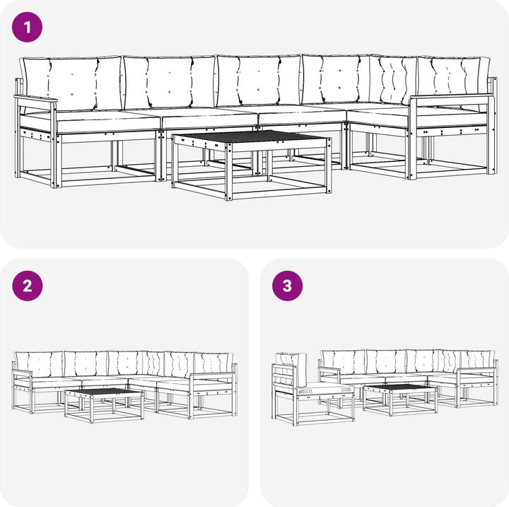 Produktbild vidaXL Gartenmöbel Set