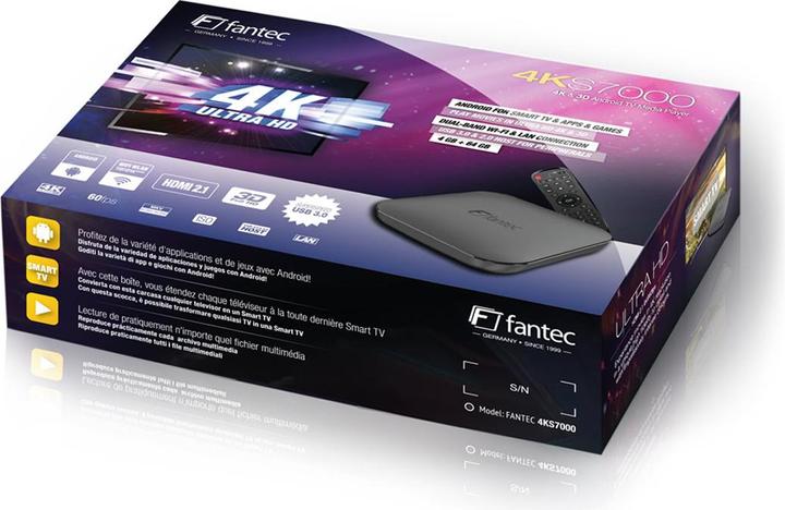Produktbild Fantec 4KS7000 Digitaler Multimedia-Receiver (64 GB, Android 9.0 (Pie))