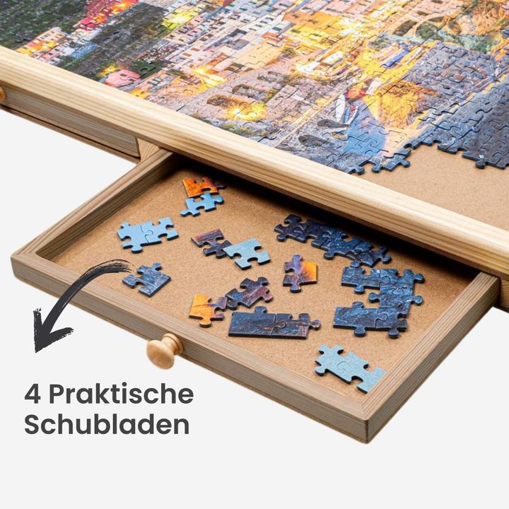Produktbild Hermex Puzzlebrett mit Auszügen Puzzletafel Puzzleunterlage