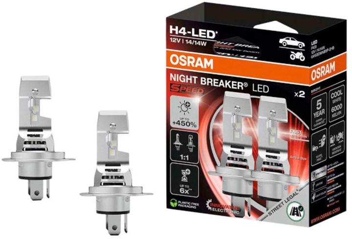 Actual product image Osram Night Breaker Speed LED H4 64193DWNBSP-2HB (H4)