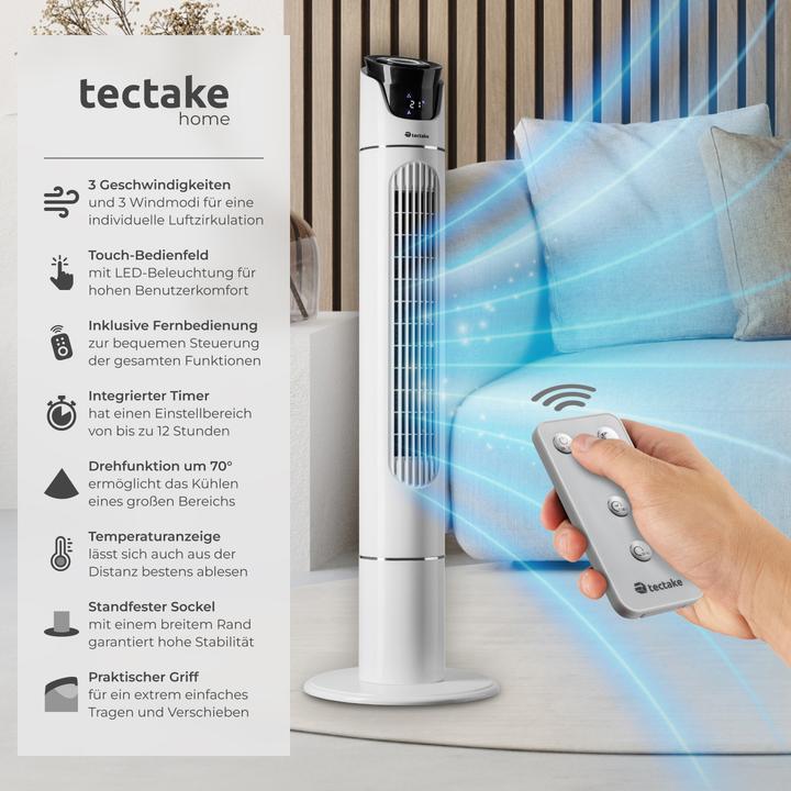 Actual product image tectake Tower fan 110cm (50 dB)