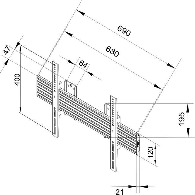 Actual product image Multibrackets M Wallmount Pro MBW1U Fixed Black