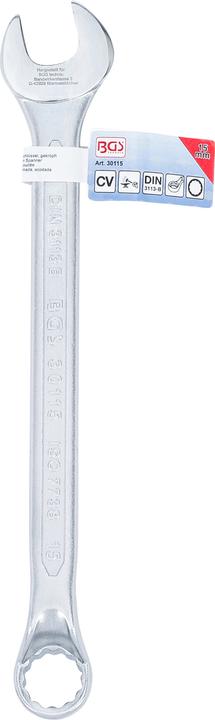 Produktbild BGS Maul-Ringschlüssel, gekröpft SW 15 mm (15 mm)