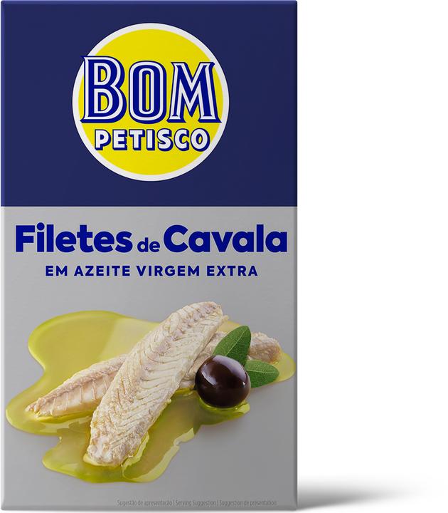 Immagine prodotto Bom Petisco Filetti di sgombro in alternativa all'olio d'oliva (120 g)