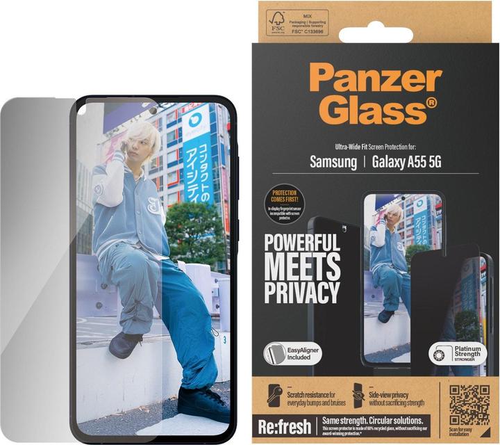 Actual product image PanzerGlass Privacy (1 Piece, Samsung Galaxy A55)