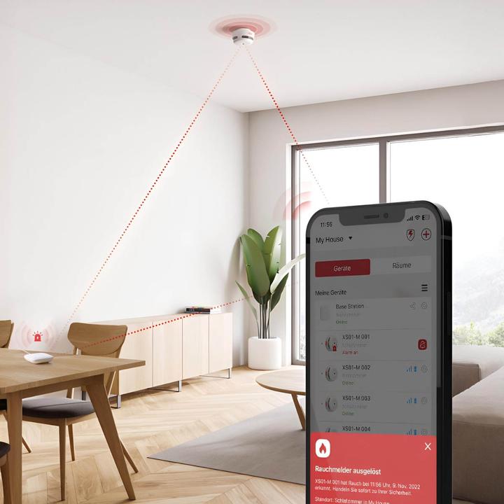 Actual product image X-Sense XS01-M with base station SBS50