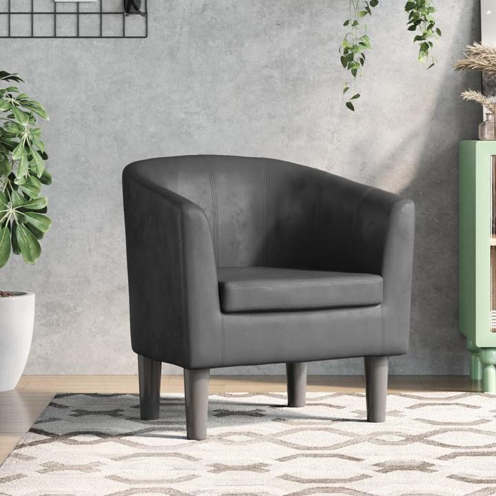 Produktbild VidaXL Clubsessel Grau Kunstleder,Farbe: Grau,Material: Kunstleder