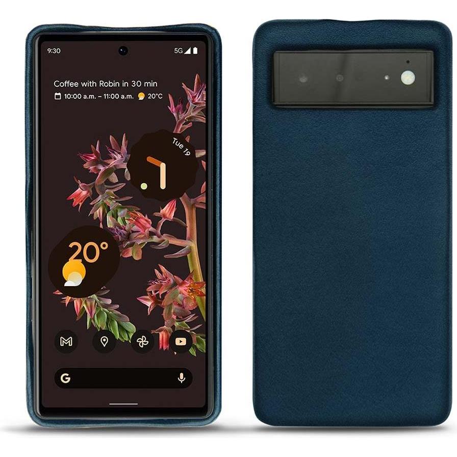 Noreve Lederschutzhülle (Google Pixel 6), Smartphone Hülle, Blau