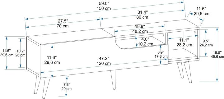 Produktbild Kalune Design Blake (150 x 49.5 x 29.5 cm)