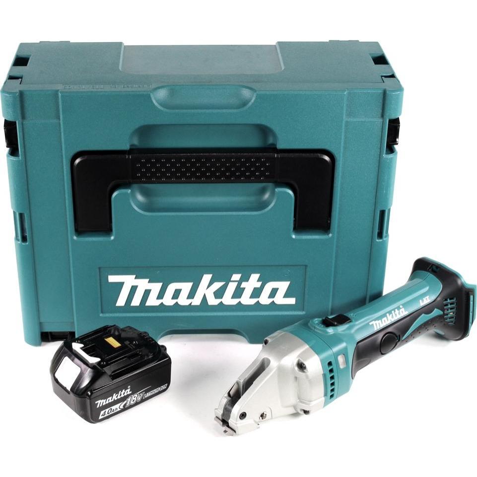 Thumbnail - Makita, Elektroblechschere, DJS 161 M1J 18 V Li-Ion Akku Blechschere im Makpac + 1 x 4,0 Ah Akku - ohne Ladegerät