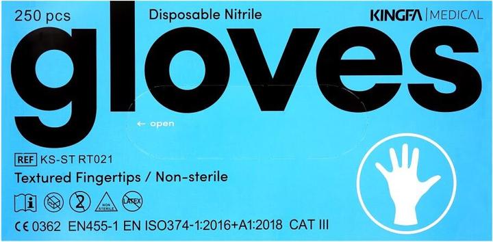 Actual product image OEM Kingfa nitrile gloves, powder-free, 250 pieces, size S, purple (S)
