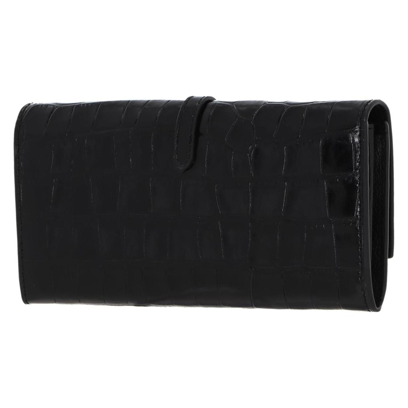 Coccinelle, Damen, Portemonnaie, Cosima Croco Wallet, Schwarz