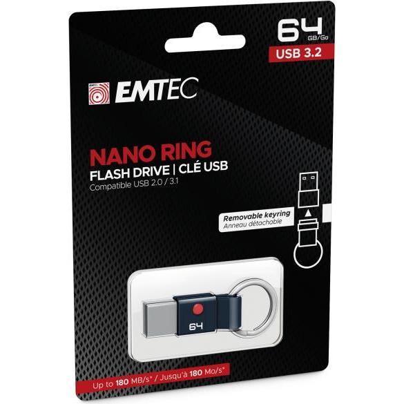 Emtec USB3.2 T100 64GB (64 GB, USB 3.0), USB Stick