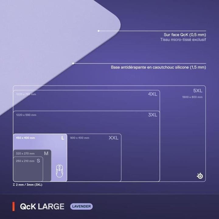 Produktbild SteelSeries QcK Lavender (L)