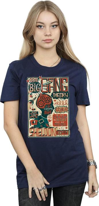 Produktbild Big Bang Theory Infografik Poster Baumwolle Boyfriend TShirt (M)