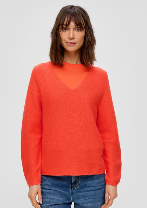 Actual product image S.Oliver Strickpullover Strickpullover mit V-Ausschnitt (38)