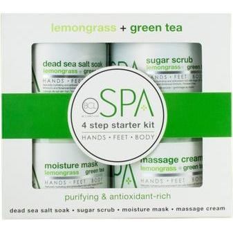 Bcl Spa, Set regalo bellezza, 4-Step Starter Kit XL â€“ Lemongrass & Green Tea (Manicure & Pedicure) (Set per pedicure)