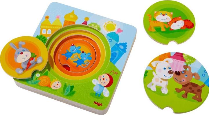 Immagine prodotto Haba Puzzle di legno bambini animali colorati (5 pezzi)