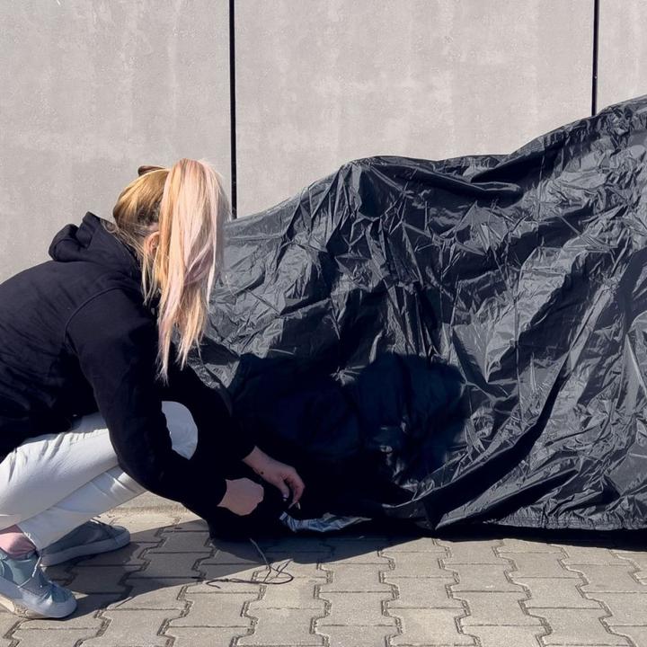 Produktbild Hurtel Waterproof grill cover, bicycle cover, bicycle cover, garden furniture cover, XXL cover, black