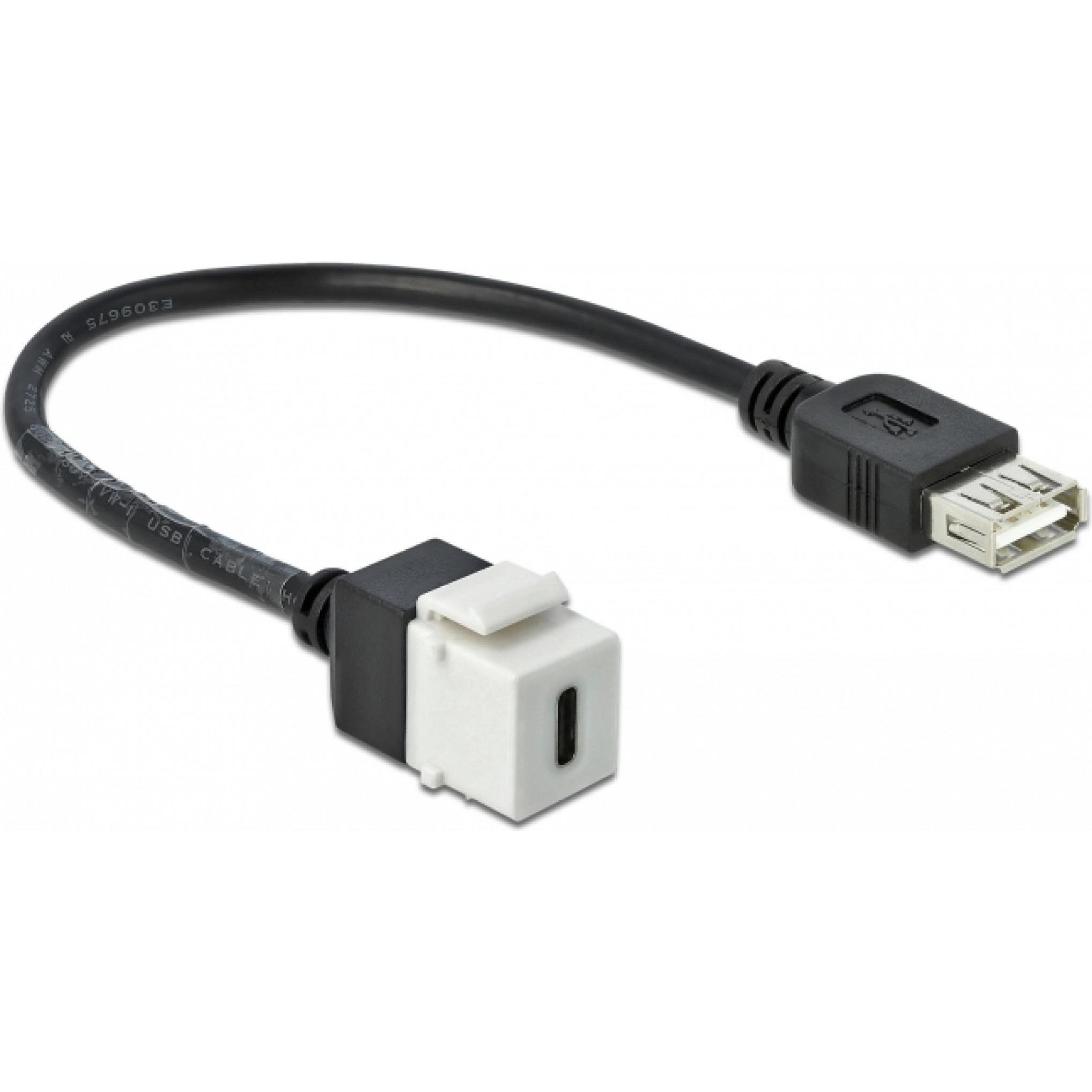 Thumbnail - Delock Keystone module (0.25 m, USB 2.0), USB Kabel