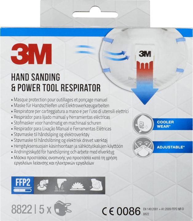 Actual product image 3M Particle mask 8822 PRO5 (FFP2, 5 x)