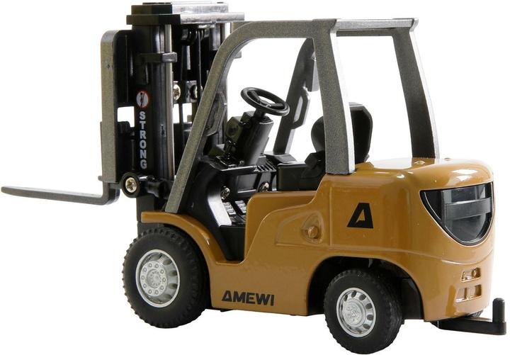 Actual product image Amewi Mini-Gabelstapler aus Metall, mit Anhänger, proportional 8-Kanal 1:64 RTR