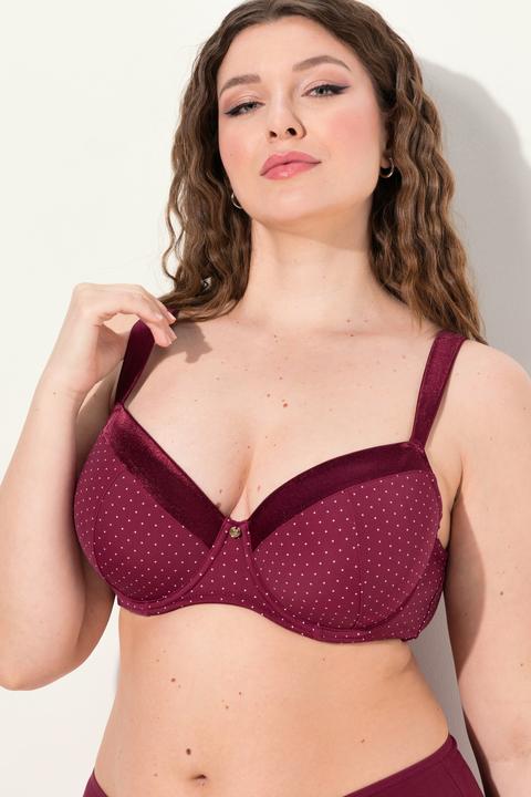 Produktbild Ulla Popken Bügel-BH, Softschale, Punkte, Mikrofaster, Softcups, Cup B - D (100 D)