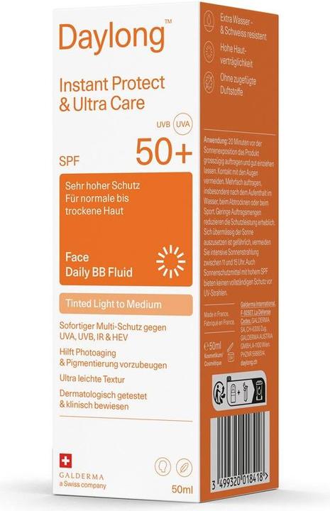 Actual product image Daylong Daylong™ Instant Protect & Ultra Care Face Daily BB Fluid SPF 50+ (Suntan lotion, SPF 50+, 50 ml)