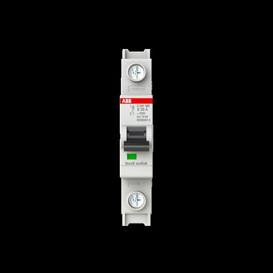 Produktbild ABB S201MR-K20 Sicherungsautomat K-Char., 10kA, 20A, 1P, RTT 2CDS271437R0487