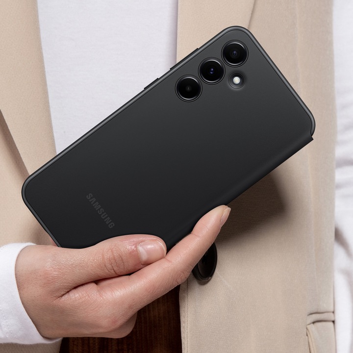 Productafbeelding Samsung Boekomslag Smart View Portemonnee Hoesje Zwart (Samsung Galaxy A35)