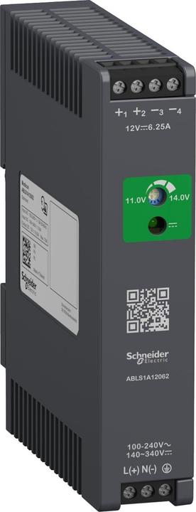 Produktbild Schneider Electric Netzteil für DIN-Schiene, 87%, 12V, 6.2A, 75W, Einstellbar