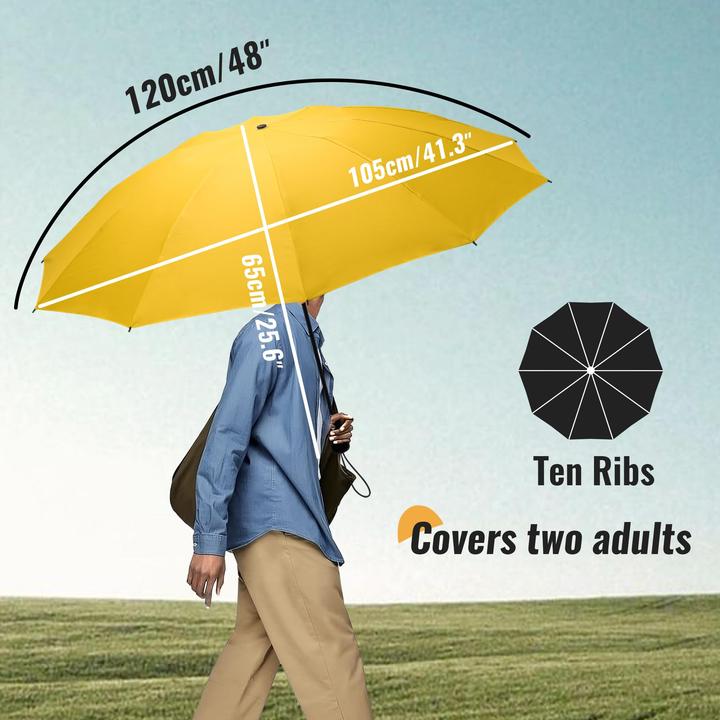 Actual product image Alopini Compact Travel Umbrella Large Stormproof - Inverted folding umbrella, automatischer Taschenschirm